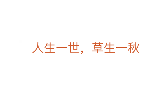 人生一世，草生一秋