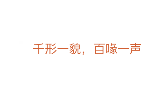 千形一貌，百喙一聲