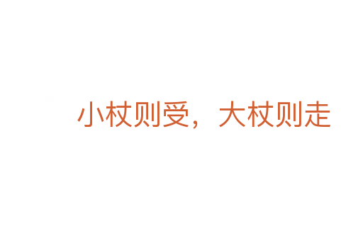 小杖則受，大杖則走