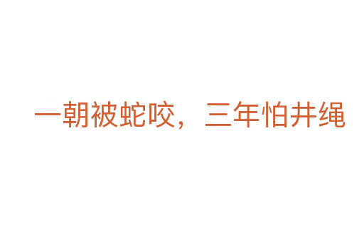 一朝被蛇咬，三年怕井繩