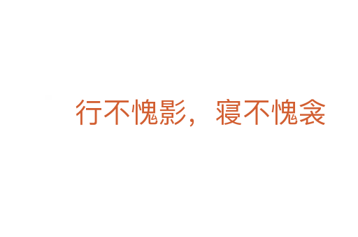 行不愧影，寢不愧衾