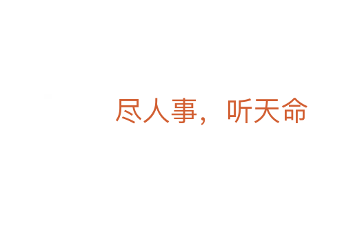 盡人事，聽天命
